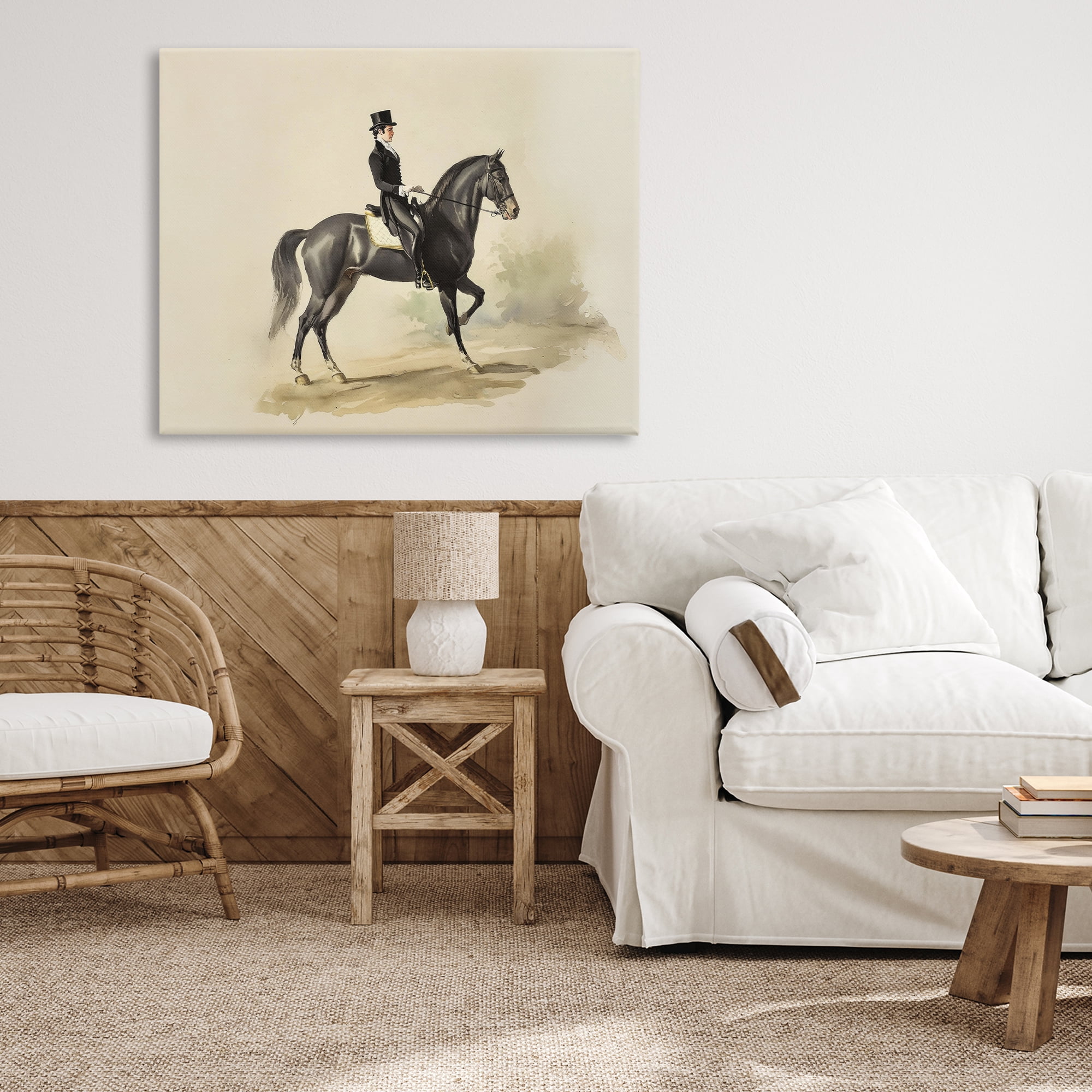 Stupell Industries Gentleman On A Horse Canvas Wall Art, design by Sisi and Seb