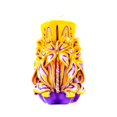thumbnail image 6 of Carved Candle ,Decorative Dipped Candle,Stylish Home Decor,Unique Birthday Gift,New Year Gathering Decor,Thanksgiving Hostess Gift,Christmas Gift for Mom, Viola 6",Yellow Purple, 6 of 6