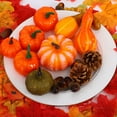 thumbnail image 4 of Autumn Maple Pattern Thanksgiving Home Party Decoration Paper Plates Napkins Hanging Maple Banners Turkey Pumpkin Honeycomb Ball, 4 of 6