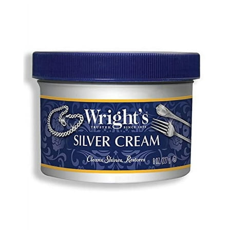 Silver Polishing Cream, 3-in-1, All-Purpose, Remove Tarnish, Clean, Shine and Protect All Silver, Pewter, Stainless Steel, Porcelain, Auto Chrome, 8 Oz