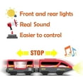 thumbnail image 2 of HYPERLIVING Accesorios para Trenes de Madera, Tren Locomotora Que Funciona con Baterías, Tren con Control Remoto para Juego de Vías, Vehículos de Tracción con Motor Potente, Adecuado para Todos los, 2 of 7
