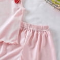 thumbnail image 6 of larppty Big Girls Pajamas Girls Pajamas Kids 2-Piece Lounge Set Short Sleeve Top & Shorts Soft Pjs(Green,12-18 Months), 6 of 7