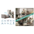 thumbnail image 2 of Rotation Hospital Nursing Bed with Massage and Heating, Electric Hospital Bed with Armrest and High-quality Mattress, Convertible Bed Chair with Head & Foot Elevation, 2 of 6