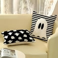 thumbnail image 4 of Halloween Decor Pillow Covers 18x18 Set of 2 Black Cute Ghost Throw Pillow Covers Halloween Decoration Pillow Covers for Halloween Home Decorative Cushion Case for Couch Sofa., 4 of 6