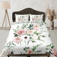 thumbnail image 1 of Rosas Juego de Funda Nórdica Colcha Bohemia, Floral Dorm Boho Ropa de Cama Funda de almohada, 1 of 4
