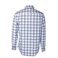 thumbnail image 2 of Tasso Elba Mens Windowpane Button Up Shirt, Blue, Small, 2 of 3