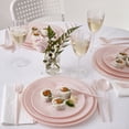 thumbnail image 2 of DISPOSABLE DINNERWARE PLATES | Premium Reusable Plastic Dishes | 20 Salad Plates | Opulence Blush | 9", 2 of 2