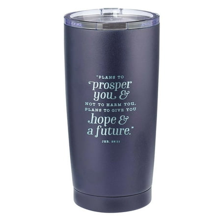 

Hope & a Future Navy Stainless Steel Mug - Jeremiah 29:11