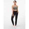 thumbnail image 4 of Pantalones de Yoga de Cintura Alta para Mujer con Puños Ajustables con Cordón y Bolsillos, Ideales para Correr, Entrenar o Ir Al Gimnasio. Negro XL, 4 of 8