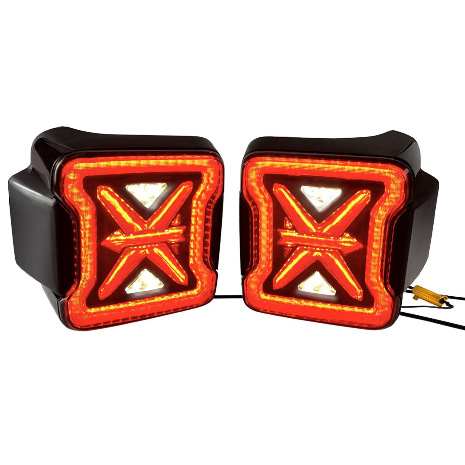 AMERICAN MODIFIED Arrow Style LED Tail Lights Smoked Black for 2007-2018 Jeep Wrangler JK JKU