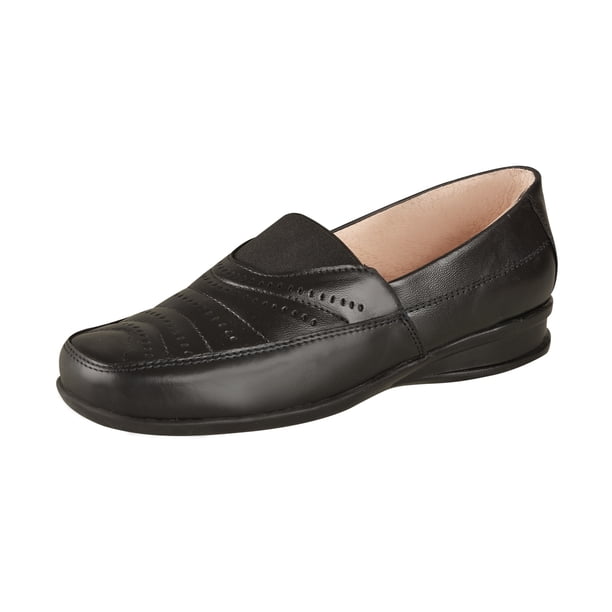 Zapato Confort Clasico Para Mujer CASTALIA 357-22 Negro Elástico Ajustable en Empeine CASTALIA 357-22