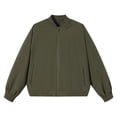 thumbnail image 5 of Zip Up Jackets for Women Long Sleeve Casual Lightweight Fall Coat Outerwear Bomber Jacket with Pockets, 5 of 5