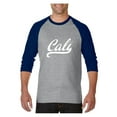 thumbnail image 1 of MmF - Mens Raglan Sleeve Baseball T-Shirts, up to Size 3XL - California Cali, 1 of 4