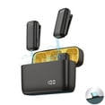 thumbnail image 1 of CNKOO  Wireless Lavalier Microphone  2 Mini Microphones Wireless Lapel Microphone for android/IOS Video Recording  Interview  Vlog (Black) Black, 1 of 8