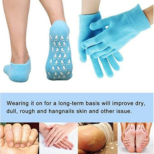 Moisturizing Socks and Gloves Set | Purple Fuzzy Socks and Gloves with Aloe  and Vitamin E for Women | Women's Gifts for Self-Care