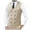 Beige, variant on ZCFZJW Men's Double Breasted Suit Vests, Casual Business Vests, Slim Fit V-Neck Shawl Lapel Waistcoat,for Wedding Groom Dating Beige XXL