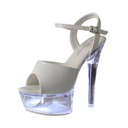 

YUHAOTIN High Heels Boots White Sexy Slim High Heel Party Shoes High Heels Heels Fashion Shoes High Heels for Women Platform Red Boho Sandals for Women Closed Toe