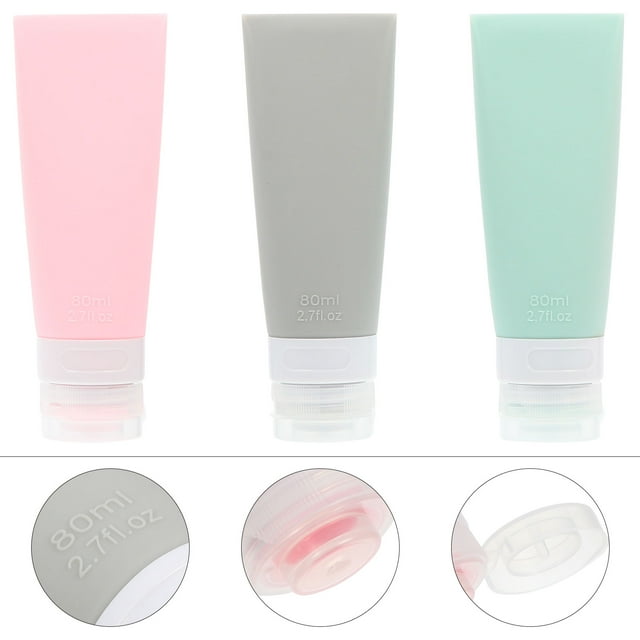 unbranded 3Ud Recargables Para Viaje Con Silicona Y Portátil Para Uso En Cosméticos