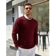 thumbnail image 4 of COOFANDY Mens Crewneck Sweater Pullover Knit Sweater Lightweight Sweaters with Ribbing Edge, 4 of 7