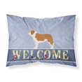 thumbnail image 1 of Funda de Almohada Estándar Caroline's Treasures de Bienvenida Saint Bernard, 1 of 1