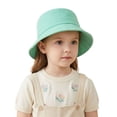 thumbnail image 3 of LRen Toddler Girl Tea Party Hats Kids Sun Hat with UPF 50+ Wide Brim Design for Outdoor Summer Beach Activities and Play Light Green, 3 of 5