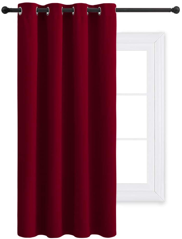 Thermal Blackout Curtain 84 inch Long Blackout Door Curtain for Living