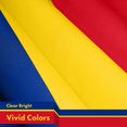 thumbnail image 4 of G128 5 Pack: Romania Romanian Flag | 3x5 Ft | LiteWeave Pro Series Printed 150D Polyester | Country Flag, Indoor/Outdoor, Vibrant Colors, Brass Grommets, Thicker and More Durable Than 100D 75D Poly, 4 of 6