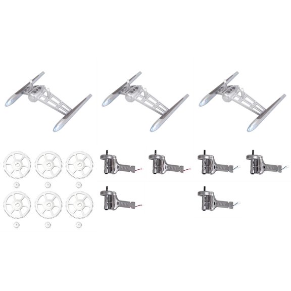 HobbyFlip CW/CCW Motors(6) w/Skid Landing(3) and Gear Set(6) Quad Parts Compatible with Walkera QR Y100 WiFi