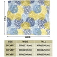 thumbnail image 3 of Blue Yellow Navy Chrysanthemum Flowers Fleece Throw Blanket Ultra Soft Cozy Decorative Flannel Blanket All Season for Home Bed Couch Chair Travel 80x60in, 3 of 6