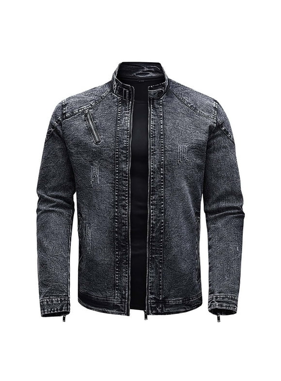 Mens Fleece Lined Denim Jacket