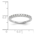 thumbnail image 7 of 14K White Gold Ring Band Wedding Rounded Diamond Round, Size 6, 7 of 7