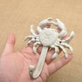 thumbnail image 6 of Set Of 3 Starfish Seashell Crab Cast Iron Decorative Wall Hooks Coats Aprons Towels Beach Ocean Theme Metal, 6 of 6