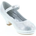 thumbnail image 7 of Link Girls Kids Dana-53K Rhinestone Heel Platform Dress Pumps, 7 of 7