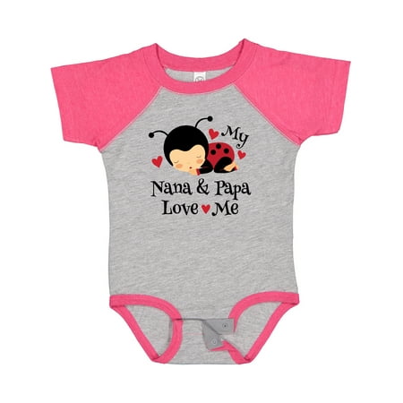 

Inktastic Nana and Papa Love Me Baby Outfit Gift Baby Boy or Baby Girl Bodysuit