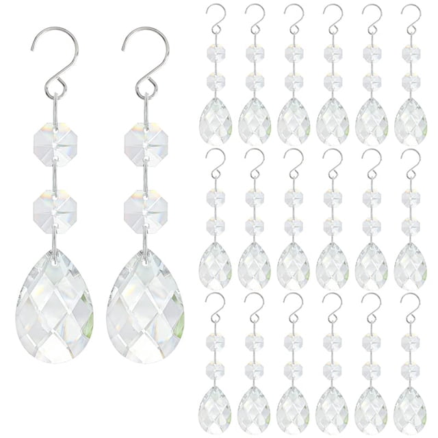 20 unidades de colgantes de cristal transparente 38 mm H&D HYALINE & DORA
