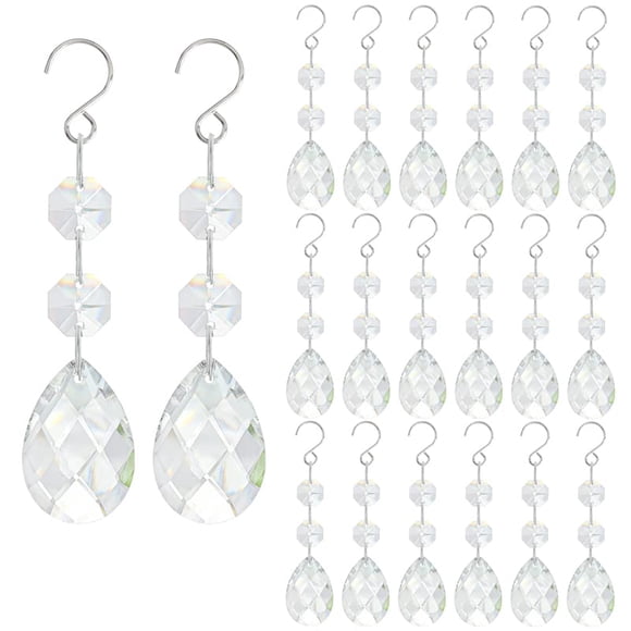 20 unidades de colgantes de cristal transparente 38 mm H&D HYALINE & DORA