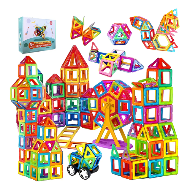 Bloques Magneticos Construcción Juguetes Ninos Regalos 118pz 118 A Xtellar multicolor