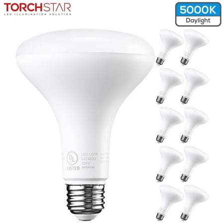 

TorchStar 10 Pack Dimmable BR30 LED Bulbs for Bedroom Kitchen Dining Room 8W (65W Equivalent) E26 Medium Base 5000K Daylight