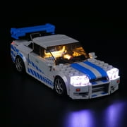 Kyglaring LED Lighting Kit (No Model) Designed for Legos 2 Fast 2 Furious Nissan Skyline GT-R (R34) 76917 Race Car Model Building Kit(Classic Version)