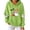 Green, variant on Retro Ghost Print Halloween Women's Hoodie, Loose Daily Top
