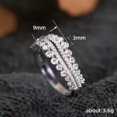 thumbnail image 2 of K-KED Luxury Women Engagement Cubic Zirconia Delicate Jewelry 925 Silver Filled Ring Sz 6-10-7, 2 of 6