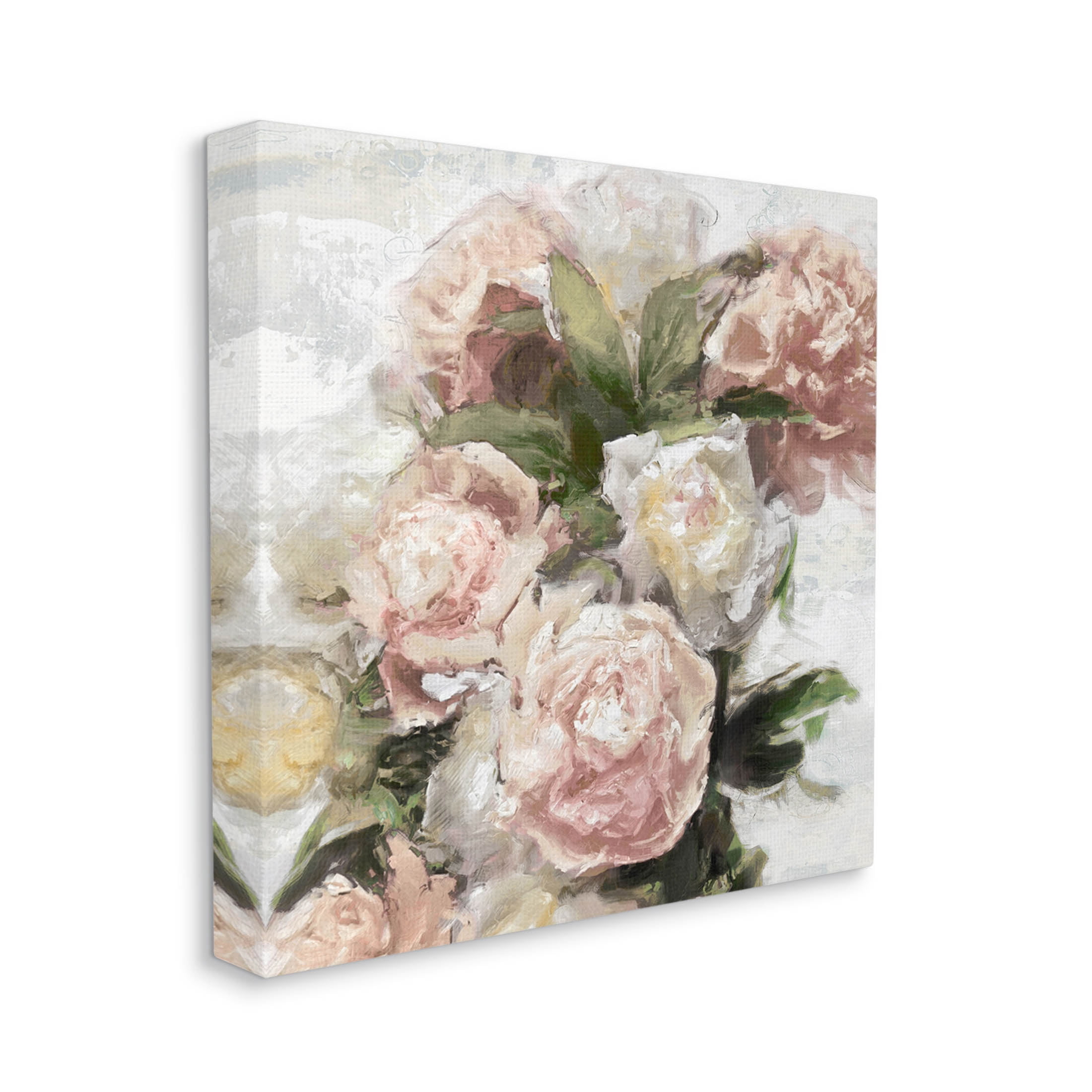 Pink Carnation Flower Blossoms Botanical & Floral Graphic Art Gallery Wrapped Canvas Print Wall Art