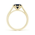 thumbnail image 2 of ANGARA Natural Tapered Shank 1.6 ct Blue Sapphire Ring with Diamonds in 14K Yellow Gold for Women (Size-7mm) | September Birthstone, Anniversary, Jewelry Gift for Women | Natural Sapphire Ring, 2 of 9