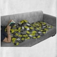 thumbnail image 6 of Grey and Yellow Soft Flannel Fleece Throw Blanket, 3D Print Inspired Modern Geometrical Boxes Cubes Image, Cozy Plush for Indoor and Outdoor Use, 50" x 70", Mustard Yellow, by Ambesonne, 6 of 6