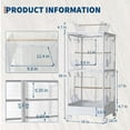 thumbnail image 3 of Small Bird Cage with Wheels, 40 Inch Parakeet Cage with Top Stand, 3 in 1 Bird Carrier for Parakeets, Canaries, Lovebirds, Small Quaker, Cockatiels, Budgie, Green Cheek,Conure, 3 of 7