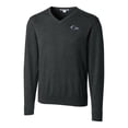 thumbnail image 2 of Men's Cutter & Buck  Charcoal UTSA Roadrunners Big & Tall Lakemont Tri-Blend V-Neck Pullover Sweater, 2 of 3