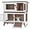 #Brown-Medium, variant on Rabbit Hutch Indoor Outdoor, Bunny Cage with Casters, Guinea Pig Cage Bunny Hutch with Two Plastic Trays 36inch-Brown