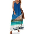 thumbnail image 2 of Beach Maldives Landscape Sleeveless Dress summer dress women women dresses, 2 of 6