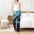 thumbnail image 4 of Balery 3D Realistic Shark Pantalones de pijama para mujer, pijamas ultraligeros, pantalones de estar por casa-Large, 4 of 6