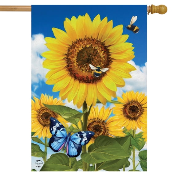 Briarwood Lane Sunflowers and Bees Summer House Flag